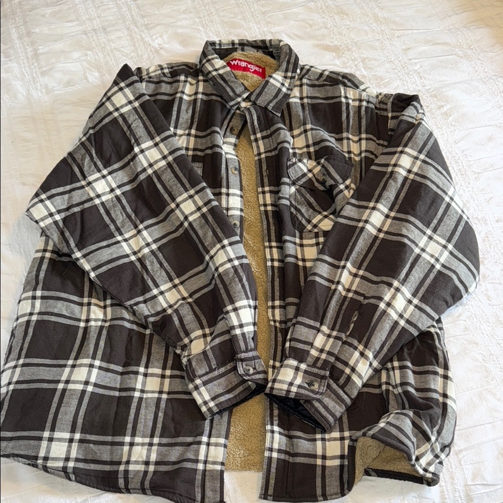 Wrangler Black and White Plaid Jacket